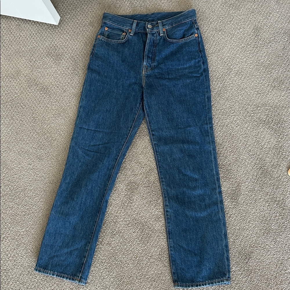 Acne Studios - High Rise Blue Denim Jeans